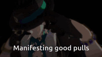 Man In Hat And Tie Manifesting Good Pulls In Video Game GIF