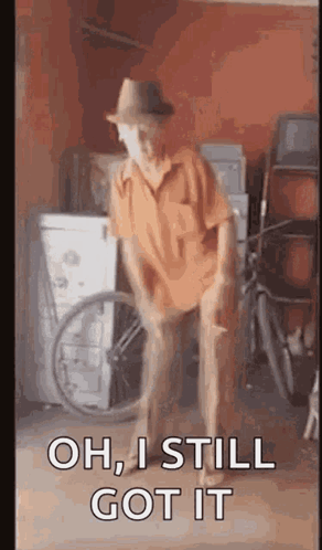 Man in Hat Dancing with Oh I Still Got It