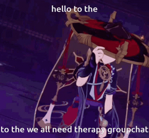 Man in Hat Hello to the We All Need Therapy Groupchat
