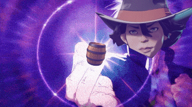 Man In Hat Holding Barrel GIF