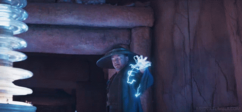 Man in Hat Holding Lightning Bolt
