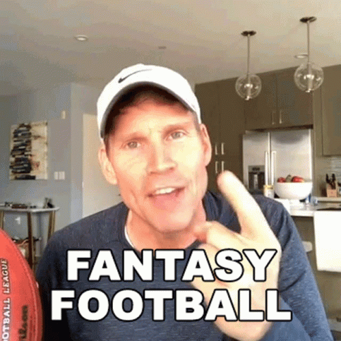 Man in Hat Pointing and Saying Fantasy Football