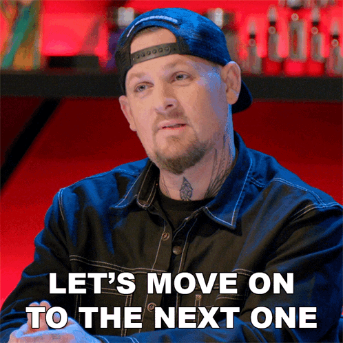 Man in Hat Saying Let's Move On