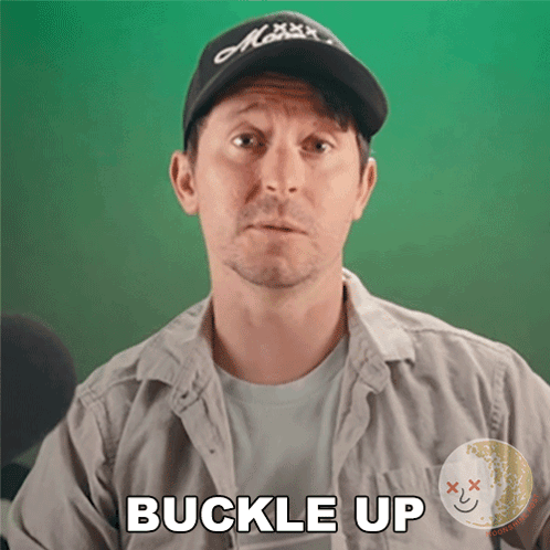 Man In Hat Says Buckle Up GIF