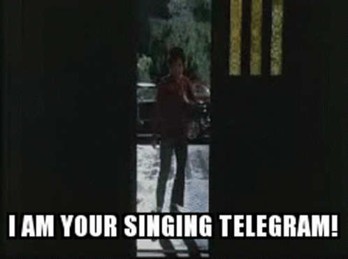 Man In Hat Says I Am Your Singing Telegram GIF