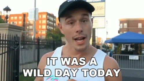 Man in Hat Says It Was Wild Day Today