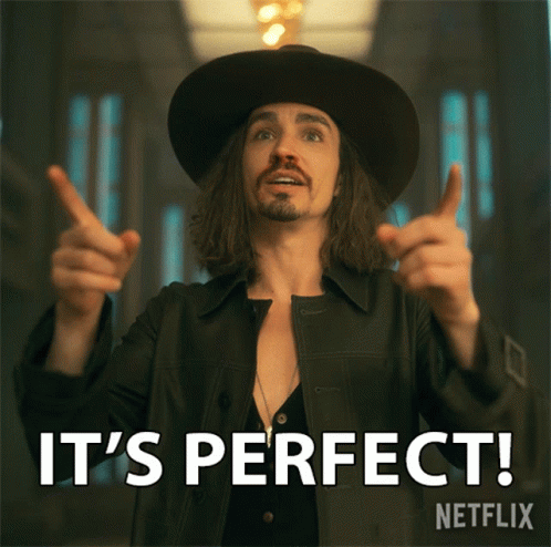Man in Hat Says Perfect on Netflix Poster