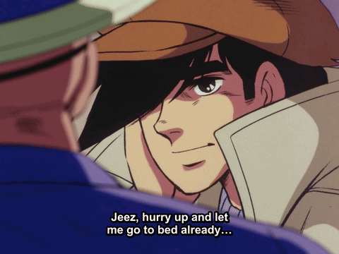 Man in Hat Telling Another Jeez Hurry Up Let Me Go to Bed