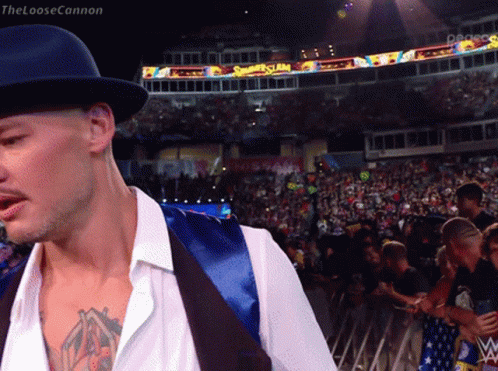 Man In Hat The Loose Cannon Wrestling GIF