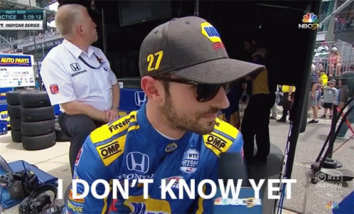 Man In Hat With 27 Saying I Don't Know Yet GIF