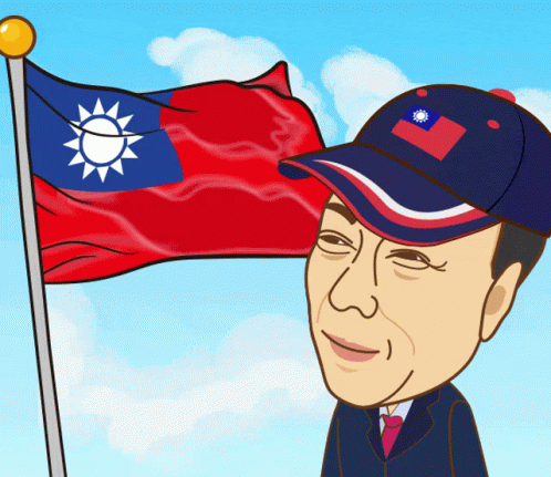 Man In Hat With Flag GIF