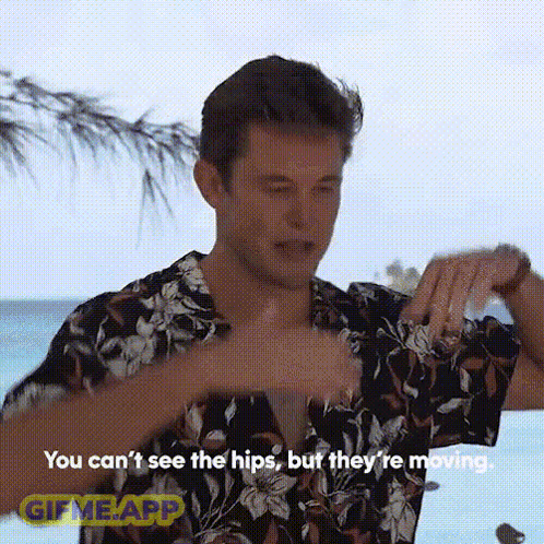 Man in Hawaiian Shirt Dancing