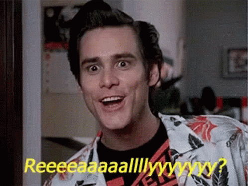 Man in Hawaiian Shirt Making Funny Face