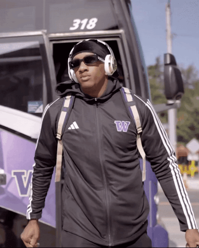 Man In Headphones And Jacket With Letter W GIF