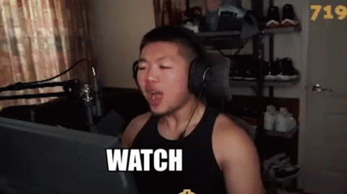 Man In Headphones And Tank Top Saying Watch GIF
