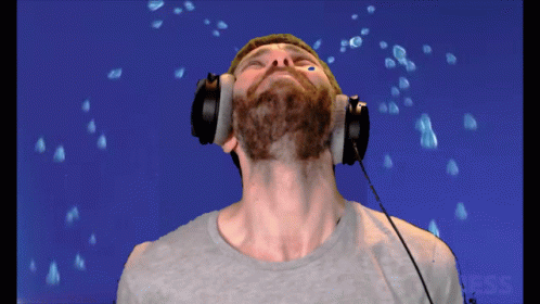 Man In Headphones Cry Me A River GIF
