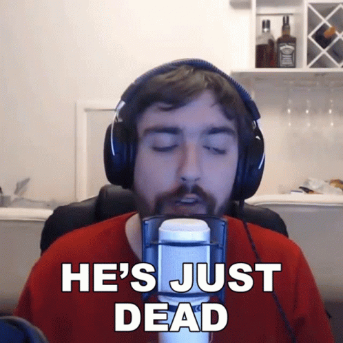 Man In Headphones He's Just Dead GIF