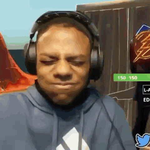 Man In Headphones Making Funny Face GIF