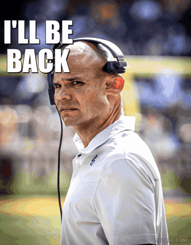 Man in Headphones Saying I'll Be Back