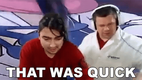 Man in Headphones Saying That Was Quick