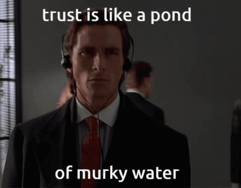 Man in Headphones Saying Trust Is Like a Pond