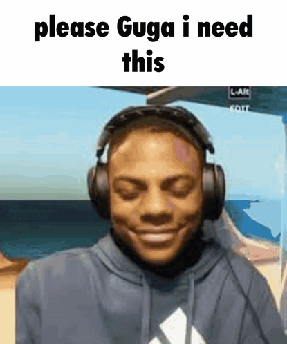 Man In Headphones Smiling Saying Please Duga I Need This GIF