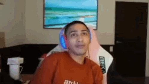 Man In Headphones Wearing Brooklyn Tee GIF