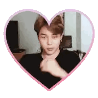Man in Heart Frame Photo