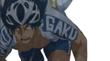 Man in Helmet and Gaku Jersey