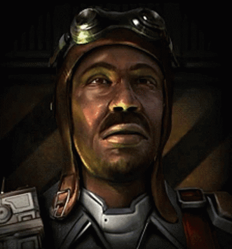 Man in Helmet and Goggles with Letter S