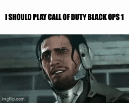 Man in Helmet and Headphones Says I Should Play Call of Duty Black Ops