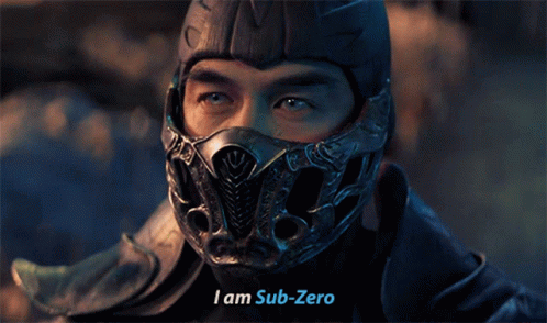 Man in Helmet and Mask Saying Sub-Zero
