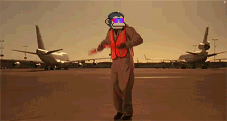Man In Helmet And Orange Vest Walking GIF
