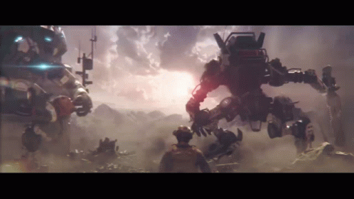 Man in Helmet Facing Robot