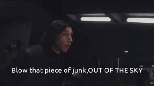 Man In Helmet Saying Blow That Piece Of Junk Out Of The Sky GIF