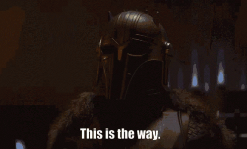 Man In Helmet Saying This Is The Way GIF