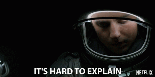 Man In Helmet Says It's Hard To Explain Netflix GIF