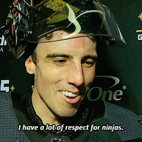 Man in Helmet Smiling Says I Have a Lot of Respect for Ninjas