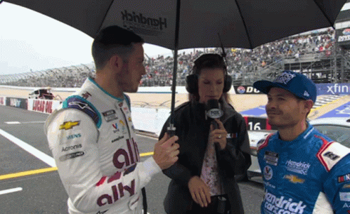 Man in Hendrick Car Talks to Fox Reporter
