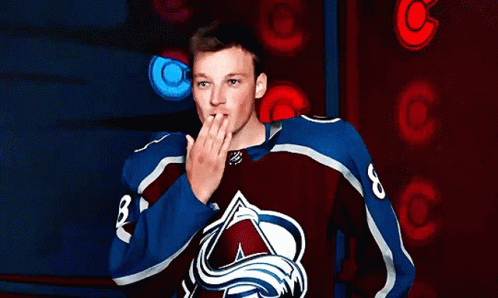 Man in Hockey Jersey with A