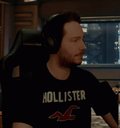 Man In Hollister T-Shirt Giving Fist Bump GIF