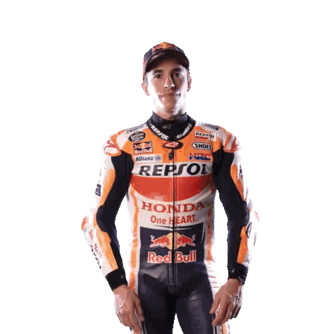 Man in Honda Repsol Motorcycle Jacket