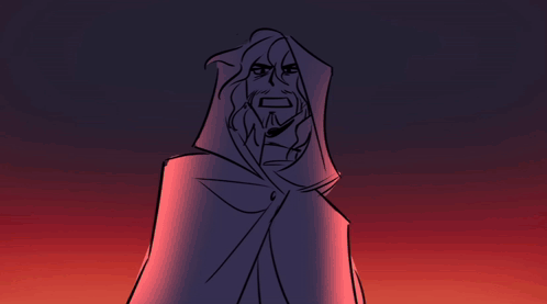 Man in Hood in Dark Room With Torch