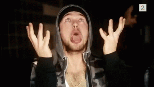 Man in Hood Making Funny Face