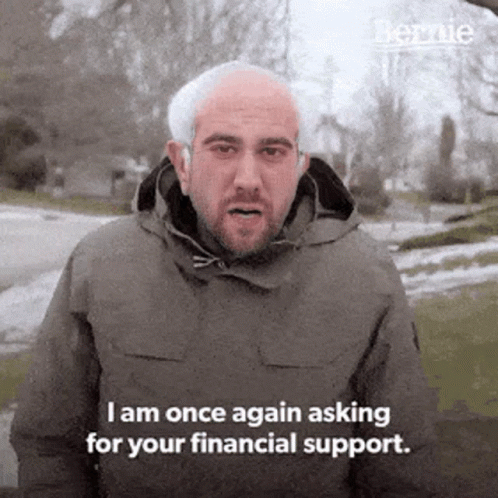 Man In Hooded Jacket Asking For Financial Support GIF