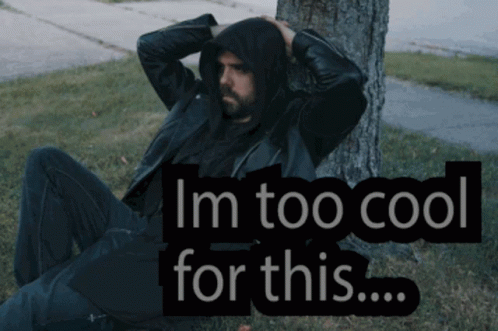 Man In Hooded Jacket Saying I'm Too Cool GIF