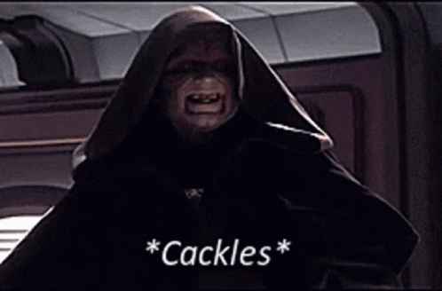 Man In Hooded Robe Screaming Cackle GIF