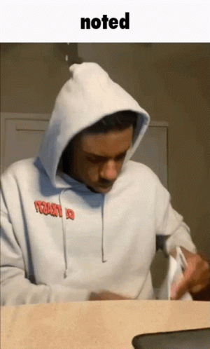 Man in Hoodie Noted