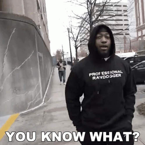 Man in Hoodie Saying Professional Rawdigger