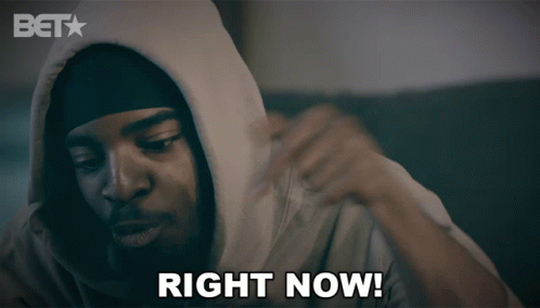 Man In Hoodie Says Right Now GIF